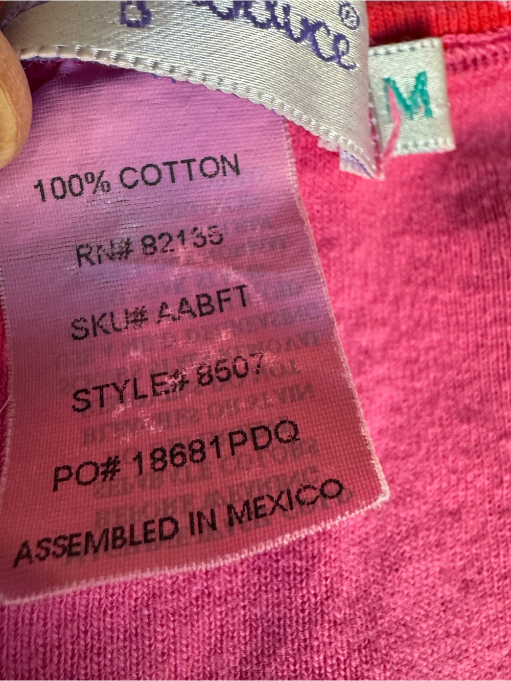 fresh produce Bright Pink Floral V-Neck Tank Size Med - Picture 6 of 10